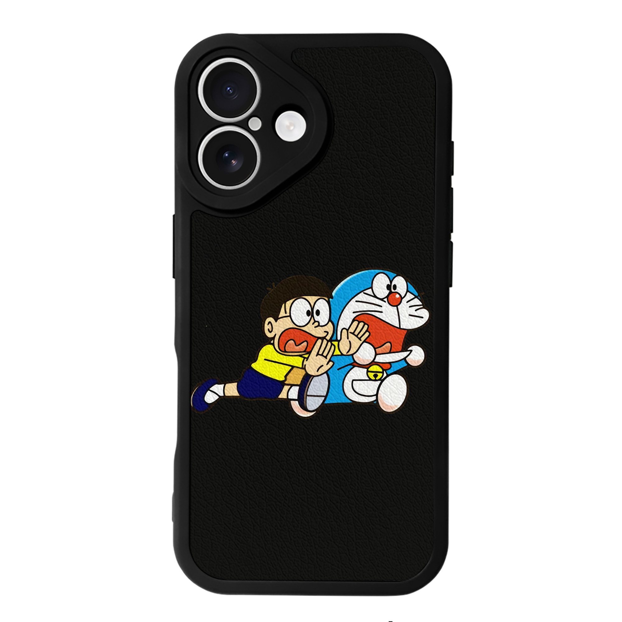 （画像用） ドラえもん Doraemon 【iPhone 16シリーズ対応】シリコンスマホケース（レザー調） 材質：シリコン